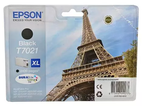 Картридж Epson C13T70214010 для Epson WP 4000/4500 Series черный 2400стр