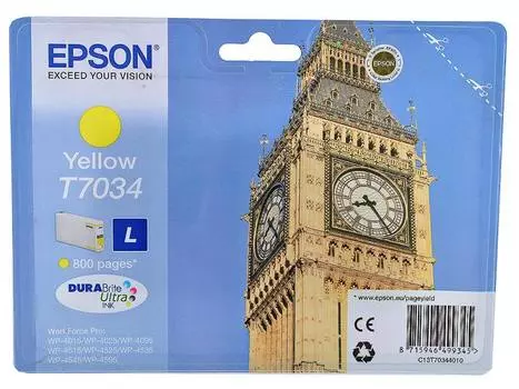 Картридж Epson C13T70344010 для Epson WP4000/4500 желтый