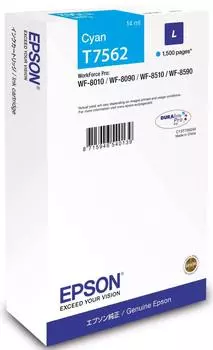 Картридж Epson C13T756240 голубой (cyan) 1500 стр для Epson WorkForce Pro WF-8090/8590