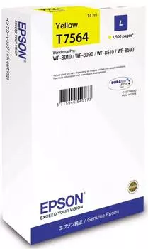 Картридж Epson C13T756440 желтый (yellow) 1500 стр для Epson WorkForce Pro WF-8090/8590
