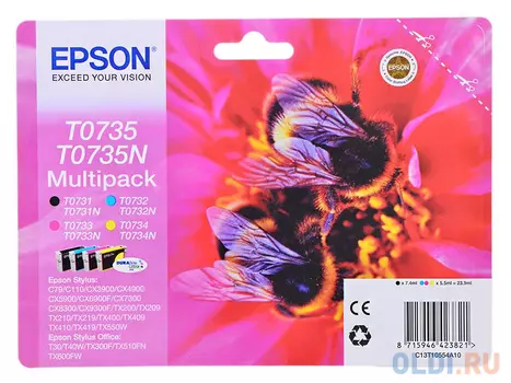 Набор картриджей для Epson C13T10554A10 Multi Pack для Epson Stylus C79/CX3900/4900/5900 4 цвета Black Cyan Magenta Yellow