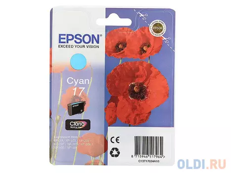 Картридж Epson C13T17024A10 150стр Голубой