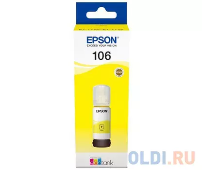 Картридж струйный Epson 106Y C13T00R440 желтый (70мл) для Epson L7160/7180
