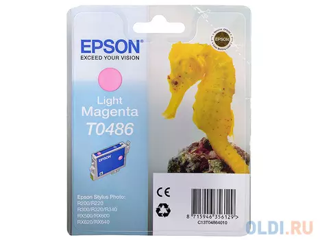 Картридж Epson T048640 T048640 для Epson Stylus Photo R200 Stylus Photo R300 Stylus Photo RX500 Stylus Photo RX600 430стр Пурпурный