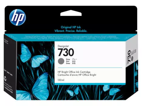 Картридж HP 730 серый (grey) 130 мл для HP DesignJet T1700 / T1700 PostScript / T1700dr / HP DesignJet T1700dr PostScript