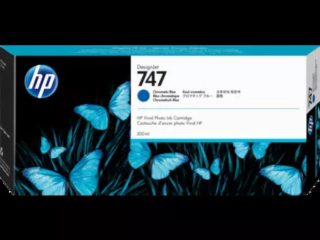 Картридж HP 747 хроматический синий (chromatic blue) 300 мл для HP DesignJet Z9+