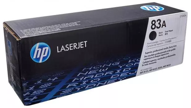 Картридж HP 83A (CF283AF) черный (black) 1500 стр для LaserJet Pro M125/127/201/225