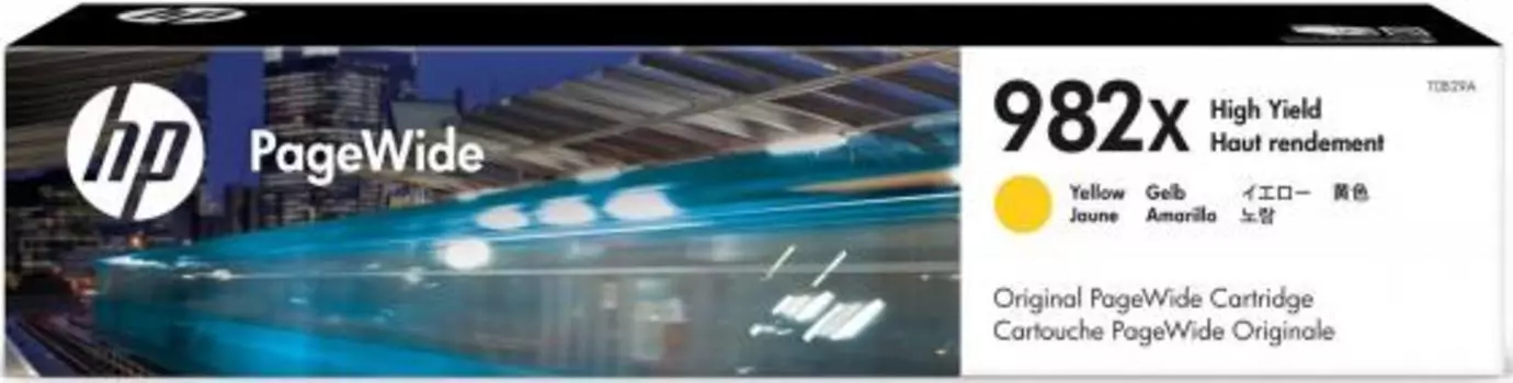 Картридж HP 982X T0B29A желтый (yellow) 16000 стр для HP PageWide Enterprise 765/780/785