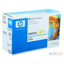 Картридж HP CB402A 7500стр Желтый