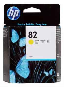 Картридж HP CH568A (№82) желтый 28мл Designjet 500/510