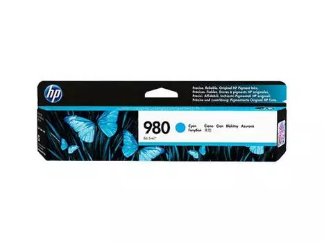 Картридж HP D8J07A №980 для Officejet Enterprise X555dn/X585z/X585f/X585dn голубой 6000стр