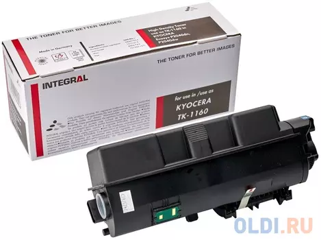 Картридж Integral TK-1160 для Kyocera-Mita M2040dn M2540dn M2640idw P2040dn P2040dw P2235dn P2235dw черный 7200стр