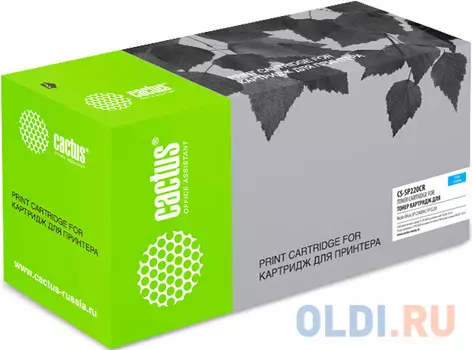 Картридж лазерный Cactus 406053 CS-SP220CR голубой (2300стр.) для Ricoh Aficio SP C240DN/SP C220/SP C221/SP C222