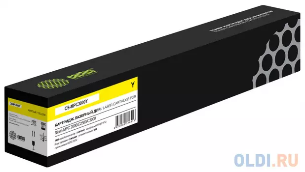 Картридж лазерный Cactus CS-MPC3000Y 842031 желтый (15000стр.) для Ricoh MPC2000/C2500/C3000