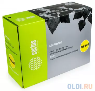 Картридж лазерный Cactus CS-PH3600W 106R01371 черный (14000стр.) для Xerox Phaser 3600/3600b/3600dn/3600n