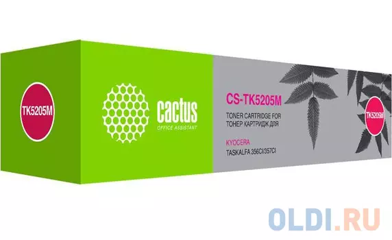 Картридж лазерный Cactus CS-TK5205M пурпурный (12000стр.) для Kyocera Ecosys 356ci