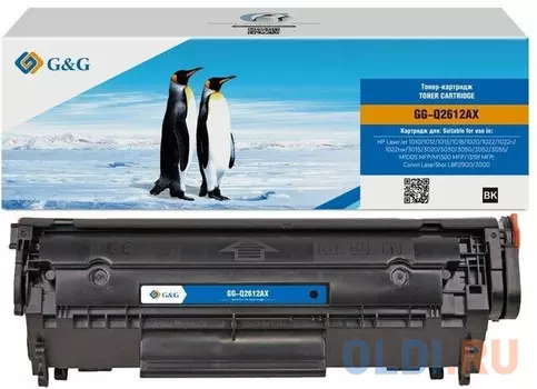 Картридж G&G GG-Q2612AX 3000стр Черный