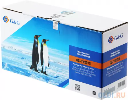 Картридж лазерный G&G GG-TN2075 черный (2500стр.) для Brother DCP-7010, 7010R, 7020, 7025, 7025R, FAX-2820, 2825, 2825R, 2920, 2920R, HL-2030, 203