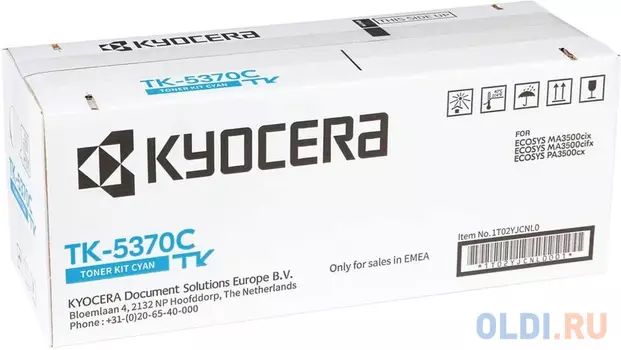 Картридж лазерный Kyocera TK-5370C 1T02YJCNL0 голубой (5000стр.) для Kyocera PA3500cx/MA3500cix/MA3500cifx