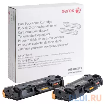 Картридж лазерный Xerox 106R04349 черный x2упак. (6000стр.) для Xerox B205/210/215