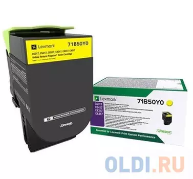 Картридж Lexmark 71B50Y0 2300стр Желтый