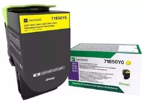 Картридж Lexmark 71B50Y0 желтый (yellow) 2300 стр. для Lexmark CS317/417/517 / CX317/417/517