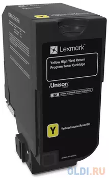 Картридж Lexmark 74C5SYE 7000стр Желтый