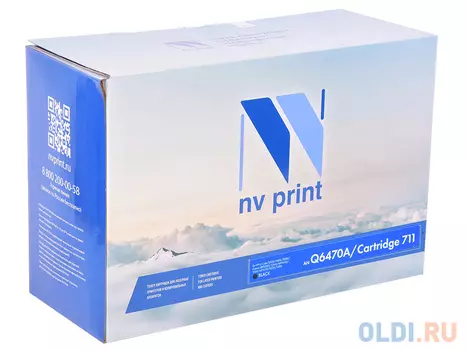 Картридж NV-Print HP Q6470A/Canon 711 черный (black) 6000 стр. для HP LaserJet Color 3505/3600/3800 / Canon LBP-5300/5360 / MF-9130/9170/9220Cdn/9280C