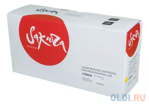 Картридж Sakura C13S050148 (S050148) для Epson Aculaser C4100, желтый, 8000 к.