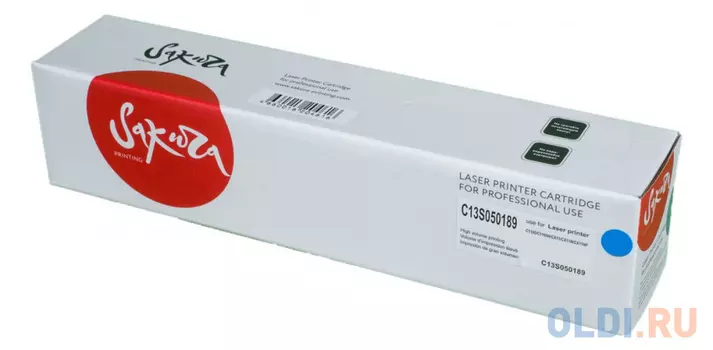 Картридж Sakura C13S050189 (S050189) для Epson Aculaser C1100/Aculaser C1100N/Aculaser CX11N/Aculaser CX11NF, голубой, 4000 к.