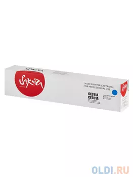 Картридж SAKURA CE311A/CF351A для HP LaserJet Pro CP1025, M175A/ M177fw/ M275, синий, 1000 к.