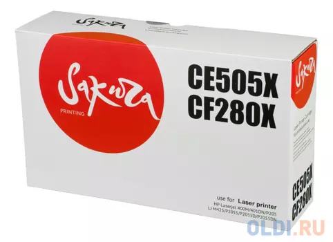 Картридж Sakura CE505X/CF280X 6500стр Черный