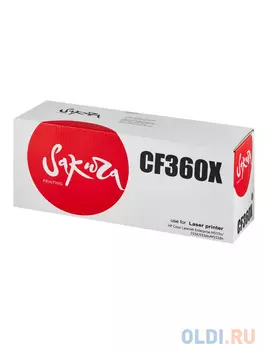 Картридж Sakura CF360X (508X) для HP LJ EntM553n/LJ EntM553X/LJ EntM553dn/LJ EntM552dn, черный, 12500 к.