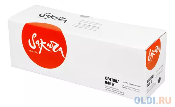 Картридж Sakura CF410A/046BK для HP, Canon LJ M452nw/M452dn/M477fnw/M477fdw/M477fdn/M377dw/iSENSYSLBP653Cdw/LBP654Cx/MF732Cdw/MF734Cdw/MF735Cx, черный