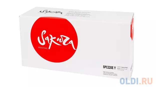 Картридж Sakura SPC220EY для Ricoh Aficio SPC220S/C221SF/C222SF/C220N/C221N/C222DN/C240DN/C240SF, желтый, 2300 к.