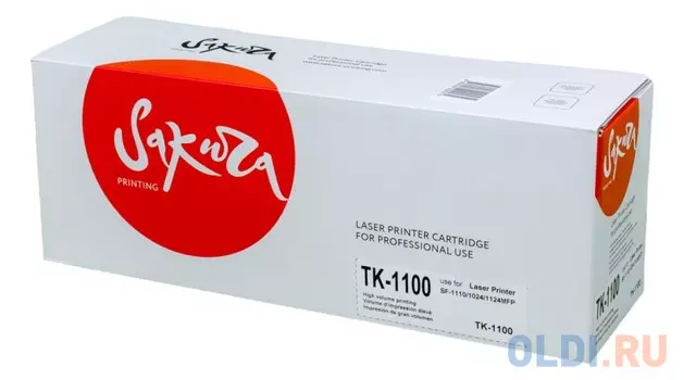 Картридж Sakura TK1100 (1T02M10NX0) для Kyocera Mita SF-1110/SF-1024/1124MFP, черный, 2100 к.