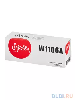 Картридж Sakura W1106A (106A) для HP LJ 107a/LJ 107r/LJ 107w/LJ 135a/LJ 135r/LJ 135w/LJ 137fnw, черный, 1000 к.