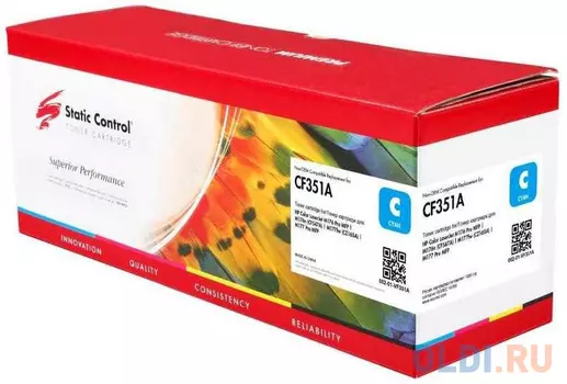 Картридж Static Control CF351A 1000стр Голубой