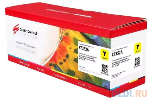 Картридж Static Control CF352A 1000стр Желтый