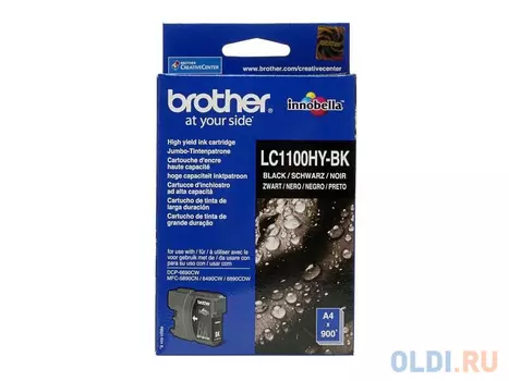 Картридж Brother LC1100HYBK 900стр Черный
