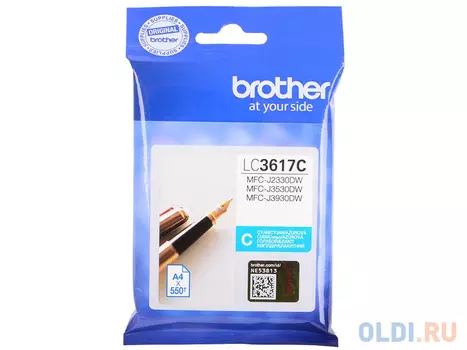 Картридж Brother LC3617C 550стр Голубой