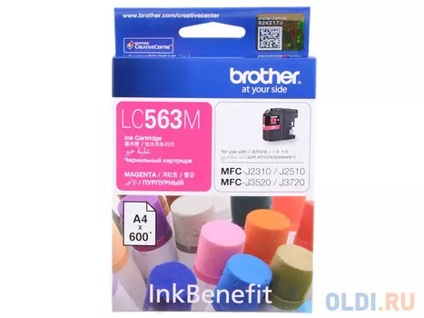 Картридж Brother LC563M 600стр Пурпурный