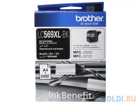 Картридж Brother LC569XLBK 2400стр Черный