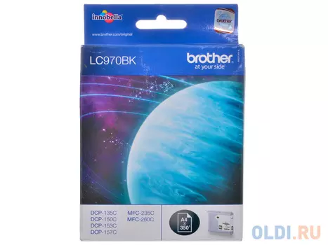 Картридж Brother Bro-LC970BK 350стр Черный
