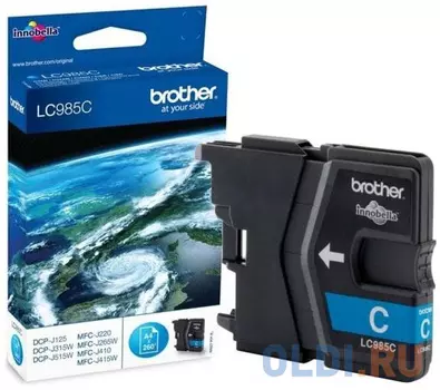 Картридж Brother LC985C 260стр Голубой