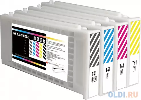 Картридж струйный Cactus CS-EPT41F4 T41F4 желт.пигм. (350мл) для Epson SureColor SC-T5400M/SC-T3405/SC-T5405