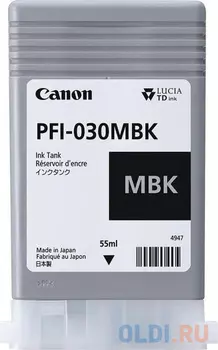 Картридж струйный Canon PFI-030MBK 3488C001АА черный матовый