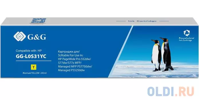 Картридж струйный G&G GG-L0S31YC 976YC GG-L0S31YC желтый (245мл) для HP PW Pro 5777/552