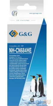 Картридж струйный G&G NH-CN684HE/CB321HE черный (21.6мл) для HP Photosmart B8553/C5324/C5370/C5373/C5380/C5383