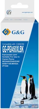 Картридж струйный G&G GG-PGI450XLBK черный (20.4мл) для Canon MG6340/5440/IP7240